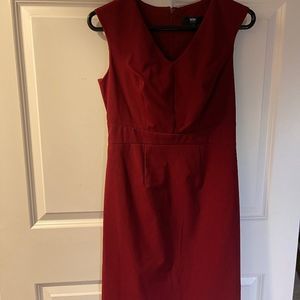 Red work fitted dress size 4